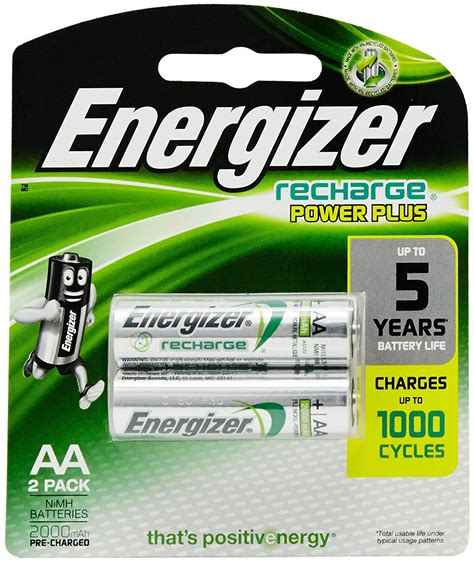 Energizer Recharge Power Plus - AA Rechargeable Batteries 1.2V AA HR6 ...