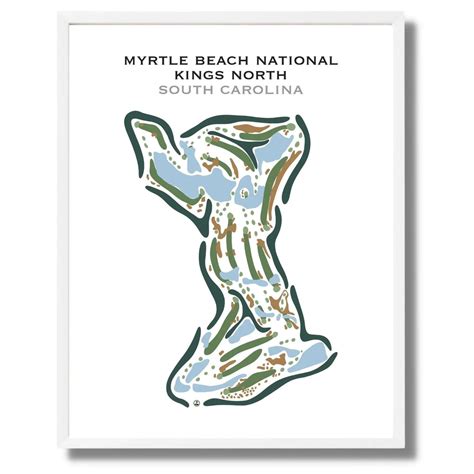 North Myrtle Beach Golf Map George Glazer Gallery Antique Prints