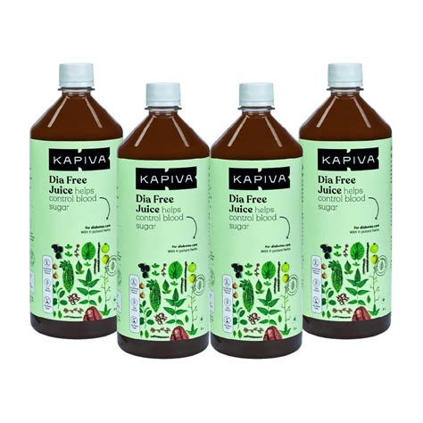 Kapiva Dia Free Juice (4 L) | For Holistic Diabetes Care | Amla, Karela ...
