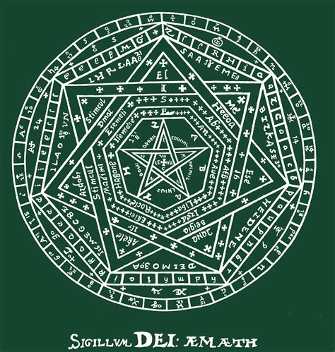 John Dee sigillum Dei Aemeth T Shirt green | Etsy