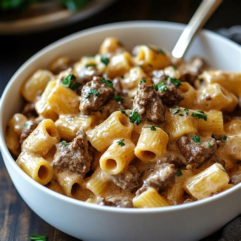 Creamy Beef Pasta - Hibord