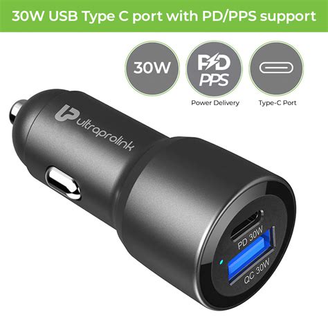 Mach 60 PD/QC3.0/PPS Car Charger with C2C Cable (60W) UM1158 – UltraProlink