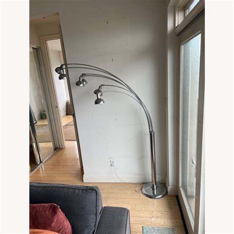 Adjustable Silver Floor Lamp - AptDeco