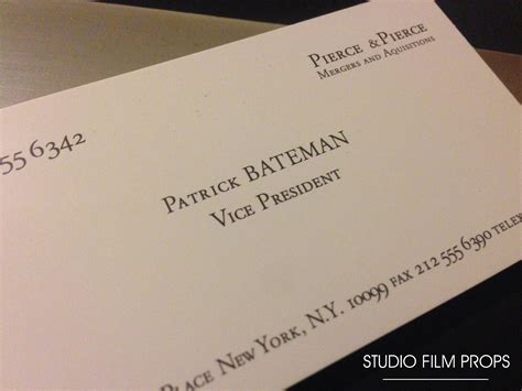 Patrick Bateman Business Card