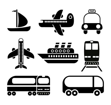 Transport icon set - Download Free Vectors, Clipart Graphics & Vector Art
