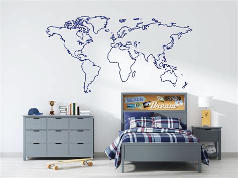 World Map Wall Decal Sticker 的图像结果
