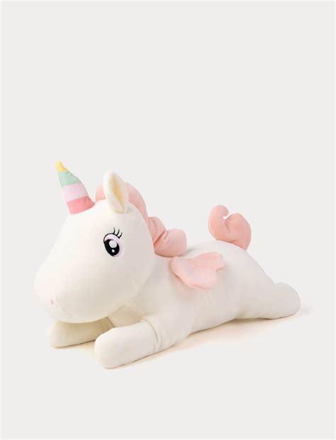 Squeezie Unicorn - soft pastel plush toy with rainbow horn - Teddykompaniet