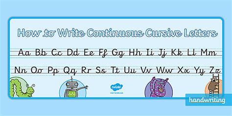Twinkl Handwriting: Continuous Cursive Handwriting Mat