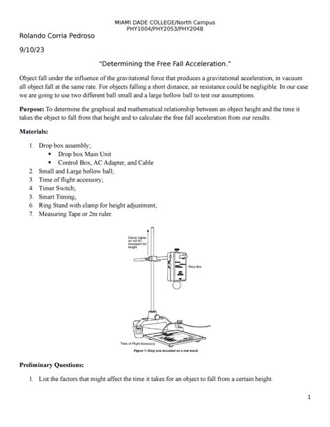 Image result for Free Fall Lab Acceleration Graph