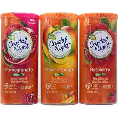 Crystal Light Green Tea Drink Mix Variety Pack, 3 Flavors, 1 Canister ...