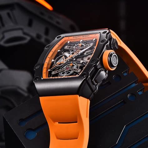 Pagani Design PD-YS011 Mens Skeleton Quartz Wristwatch YM92 Movt Watch ...