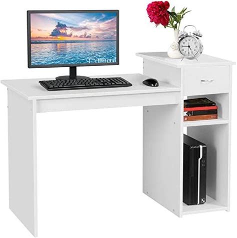 Small White Computer Desk 的图像结果