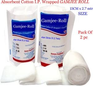 Ashni Absorbent Cotton I.P. Wrapped GAMJEE ROLL For Padding Non-Sterile ...