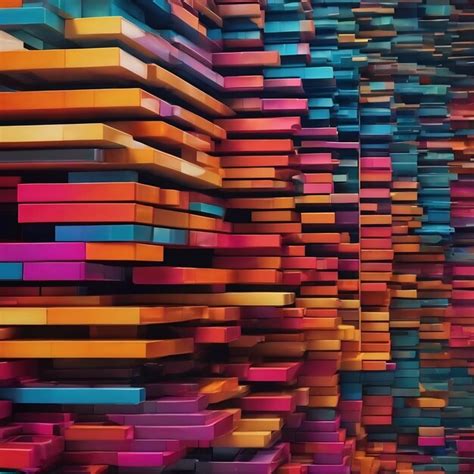 Abstract layering of rectangles | Premium AI-generated image