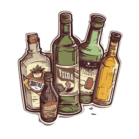 Alcohol Bottles Clipart