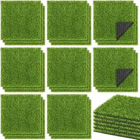 Amazon.com: Windyun 32 Pack Artificial Grass Turf Interlocking Deck ...