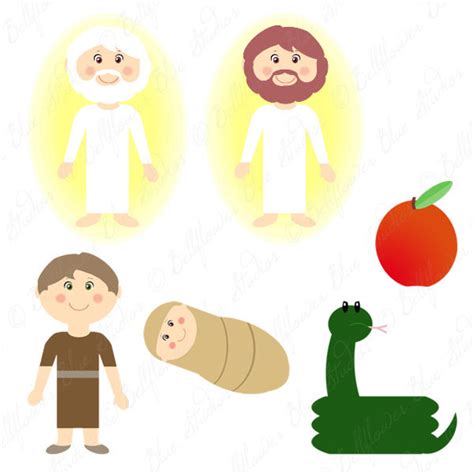 SALE! the Family of Adam and Eve (adam and Eve/cain and Abel/seth) Digital Clipart - Etsy