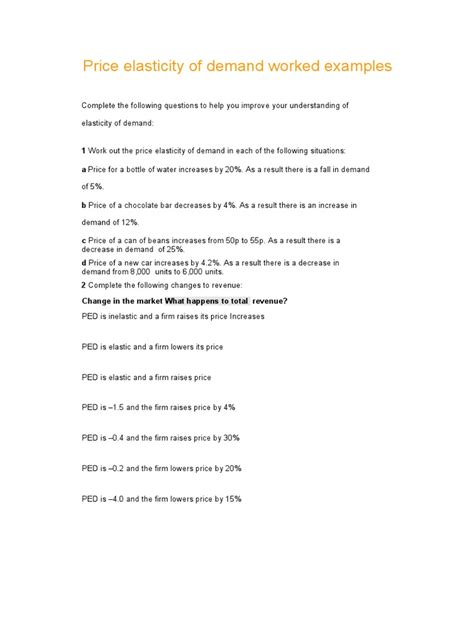 Image result for Elasticity of Demand Example Problems