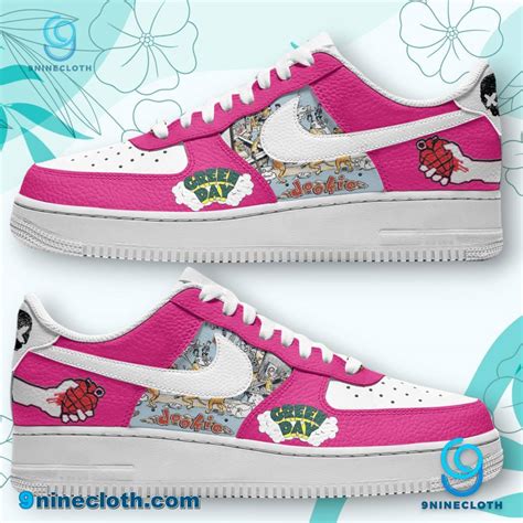 Green Day Dookie Album Air Force Shoes - 9ninecloth