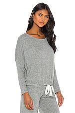 eberjey Heather Slouchy Tee in Heather Gray | REVOLVE