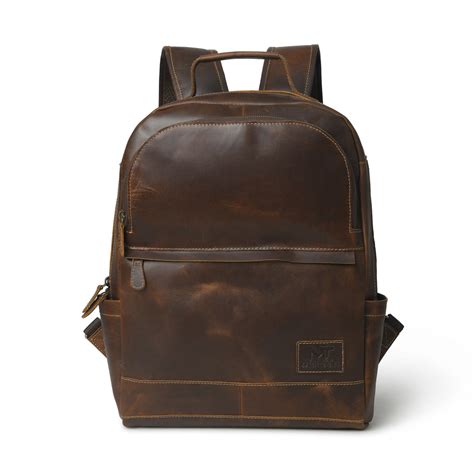 Ruger Brown Handmade Shoulder Backpack | Genuine Leather Backpack for ...