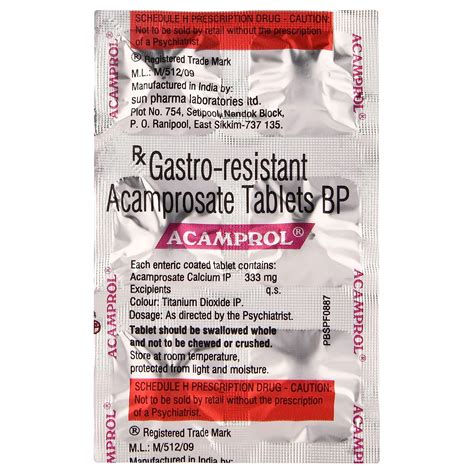 Acamprol - Strip of 6 Tablets : Amazon.in: Health & Personal Care