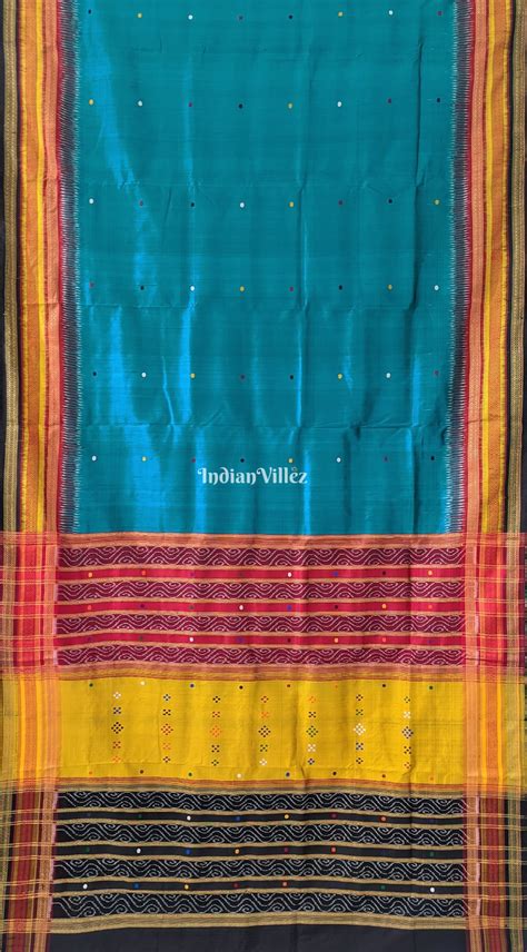 Peacock Green Odisha Ikat Kathiphera Khandua Silk Saree – IndianVillèz