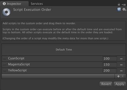 Unity Script Execution Order 的图像结果