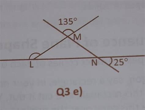 e) in a triangle LMN, exterior angles at vertices M and N are given ...