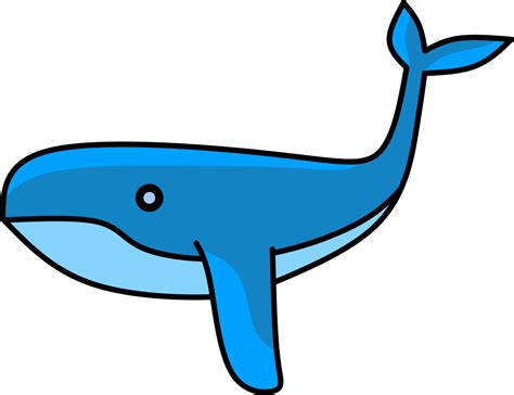 Blue whale icon for ocean animal design. Clip art of whale for sea ...