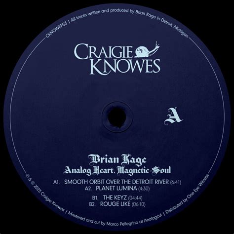 Brian Kage - Analog Heart, Magnetic Soul [Craigie Knowes] | Music ...