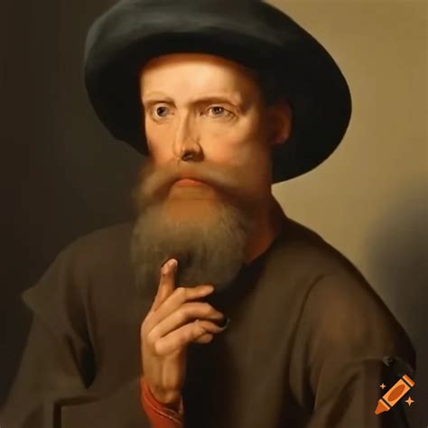 Man with beard and close-cropped hair walking on Craiyon