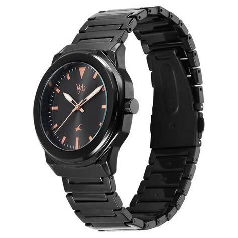 Buy Online Fastrack Vyb Quest Quartz Analog Black Dial Black Metal ...