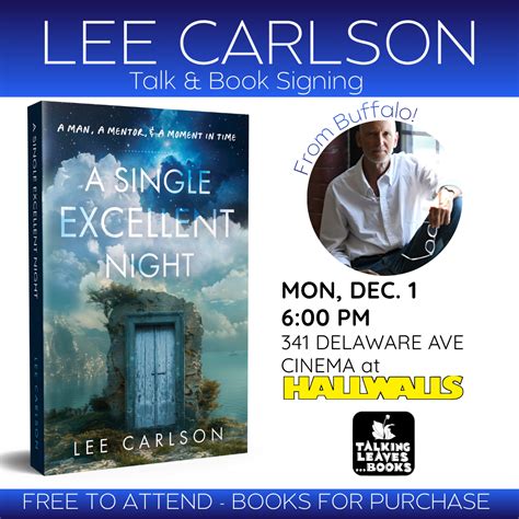 Lee Carlson: A Single Excellent Night at Hallwalls | Talking Leaves...Books