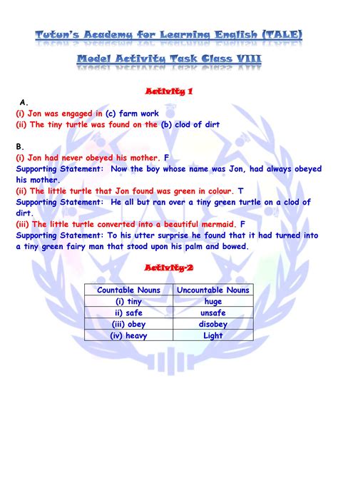 Model Activity Task Class 8 2022 的图像结果