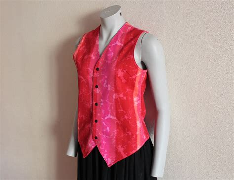 Red Vest Women's Vest Red Women Vest Fitted Womens Vest Red Waistcoat ...