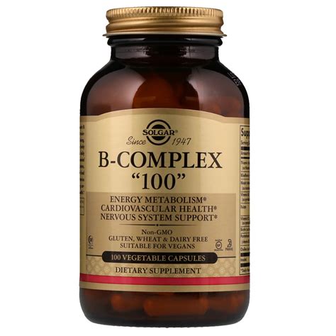 Solgar, B-Complex “100”, 100 Vegetable Capsules - Byclue