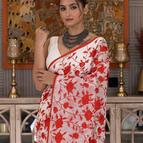Resham Check Parsi Work(No Bp) – Ethnic Boutique