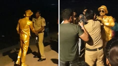 Mumbai's Living Statue, 'Gold Man' Faces Alleged Police Brutality At ...