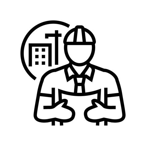 building superintendent repair worker line icon vector illustration 20376348 Vector Art at Vecteezy