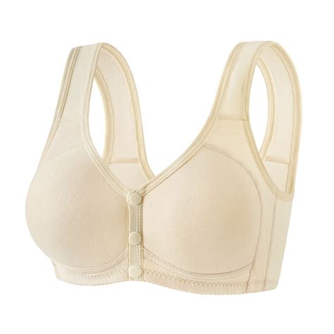 Fouhkni Front Closure Bras for Women Plus Size Wirefree Full Coverage ...