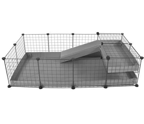 Kavee C&C cage for Guinea Pig & Hedgehog, 4x2 Loft with Rotating Door ...