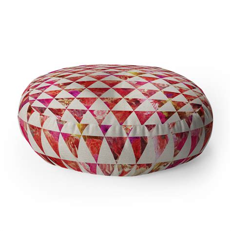 Floral Flowww Pink Floor Pillow Round Bianca Green