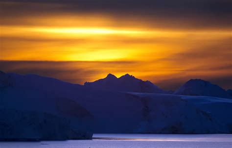 Wallpaper Sunset, Greenland, Ilulissat Icefjord for mobile and desktop ...