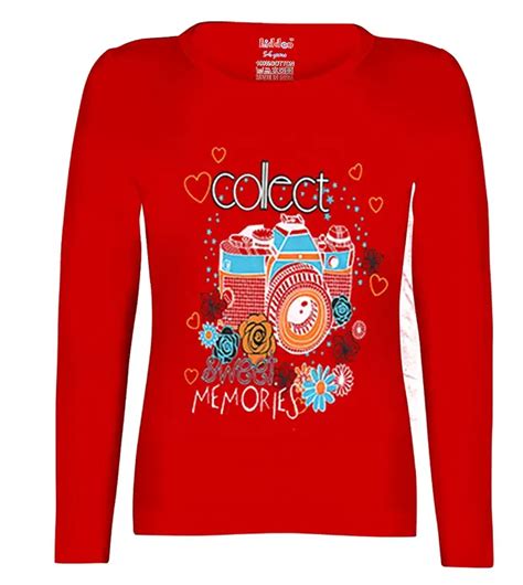 Buy Girls Cotton Printed Fullsleeve T-Shirts (Pack of 5) | KIDDEO