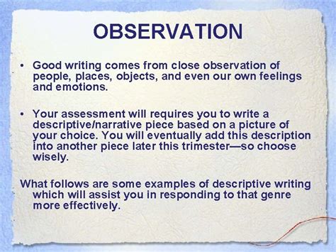 Image result for Observation Writing