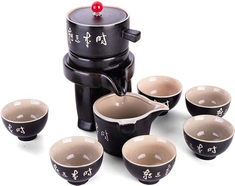 Jotsport Chinese Ceramic Gongfu Tea Set Black India | Ubuy