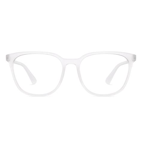 Blue Block Zero Power Screen Glasses : Matte Transparent Full Rim ...