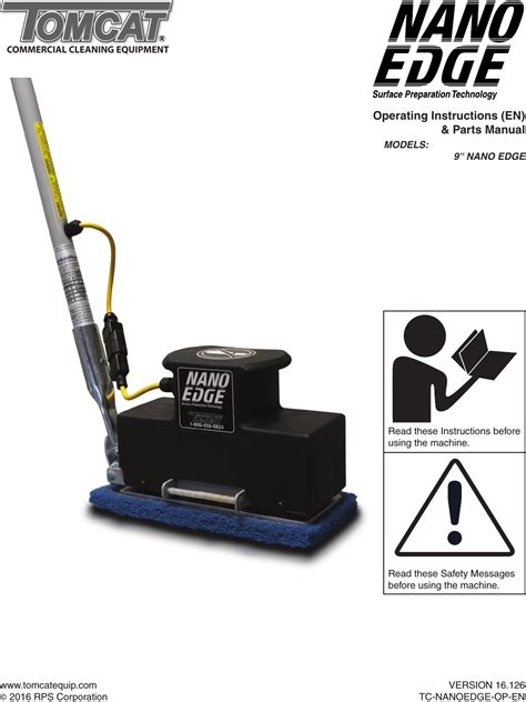 Tomcat nano edge orbital floor scrubber parts manual