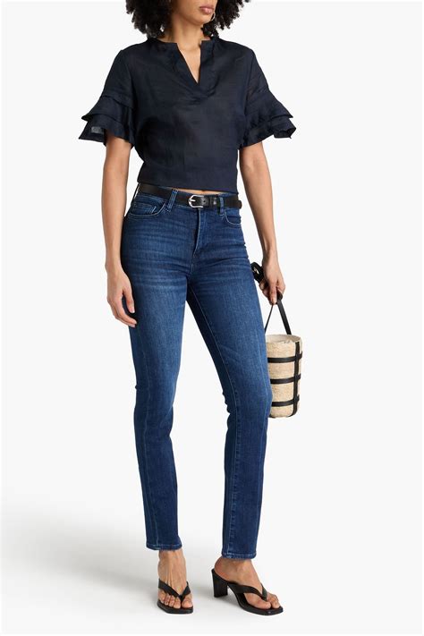 FRAME Le High Straight high-rise straight-leg jeans | THE OUTNET